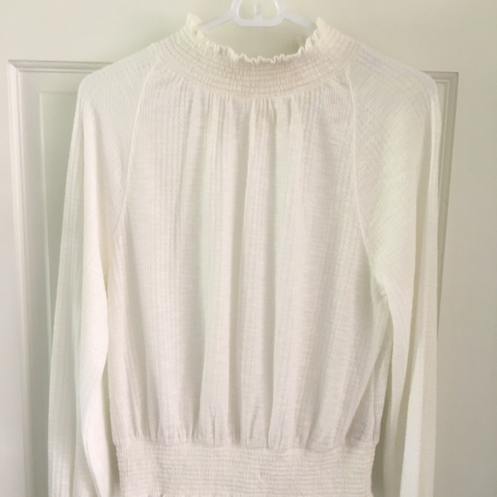Free People XS White  Blouse Long Sleeve  Top